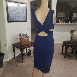 Windsor S sexy cut out back assymetrical hem deep vneck sleeveless